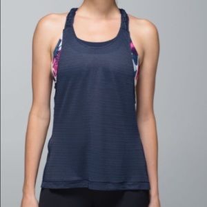Lululemon Stash It Tank - Navy & Floral
